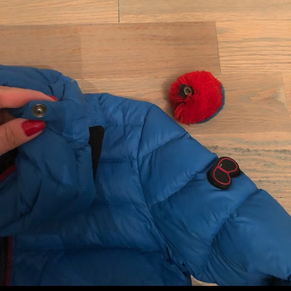 Al Riders On The Storm Kids Blue Puffer Jacket size 10 Y